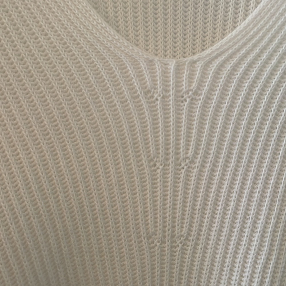 Express White High-Low Sweater - Picture 2 of 5